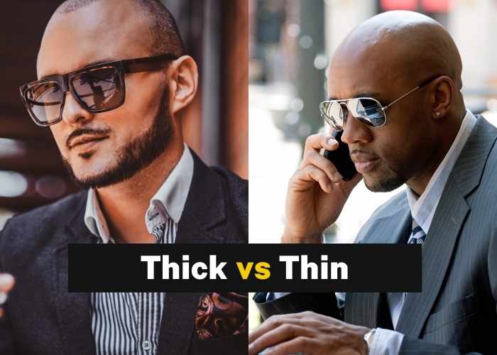 Thick Vs Thin Sunglasses Frames Bald Men