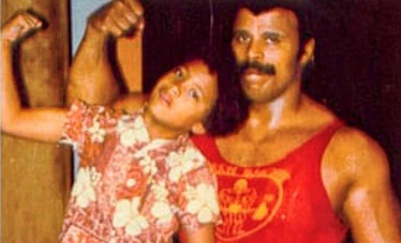 dwayne the rock and rocky johnson father son wrestlers