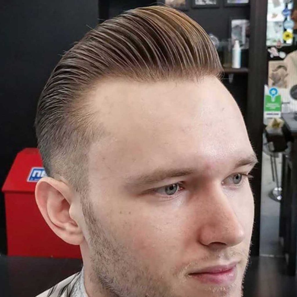 pompadour style for thinning hair