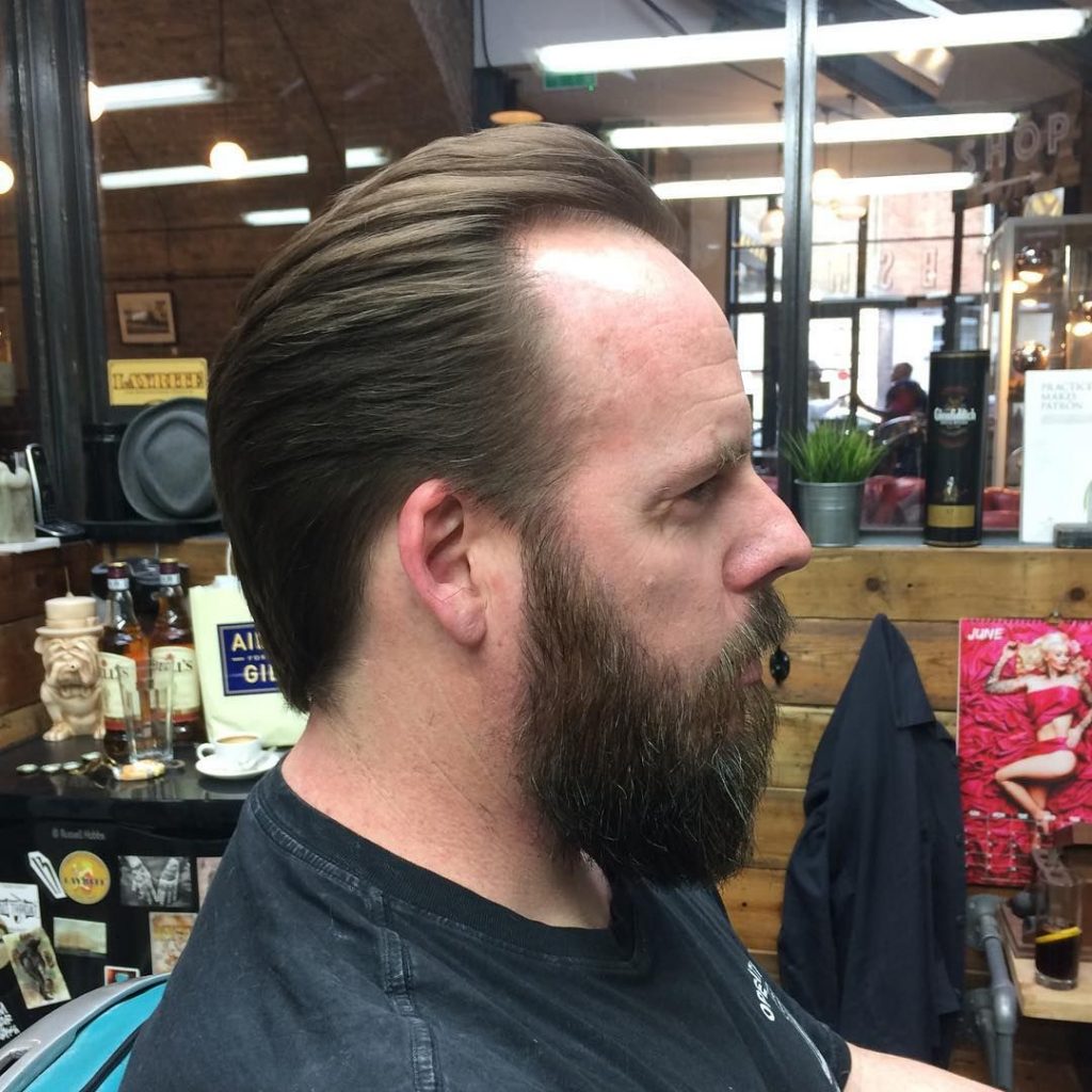 slick back style for receding hairline